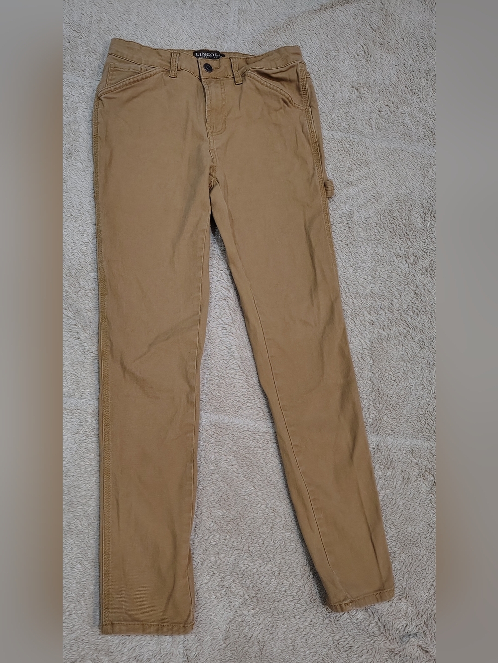Lincoln Outfitters Women's Khaki Cargo Pocket Skinny Fit Pants Size 4 Cotton